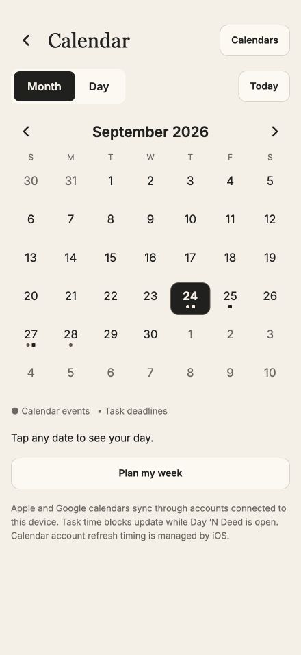 Month to day.